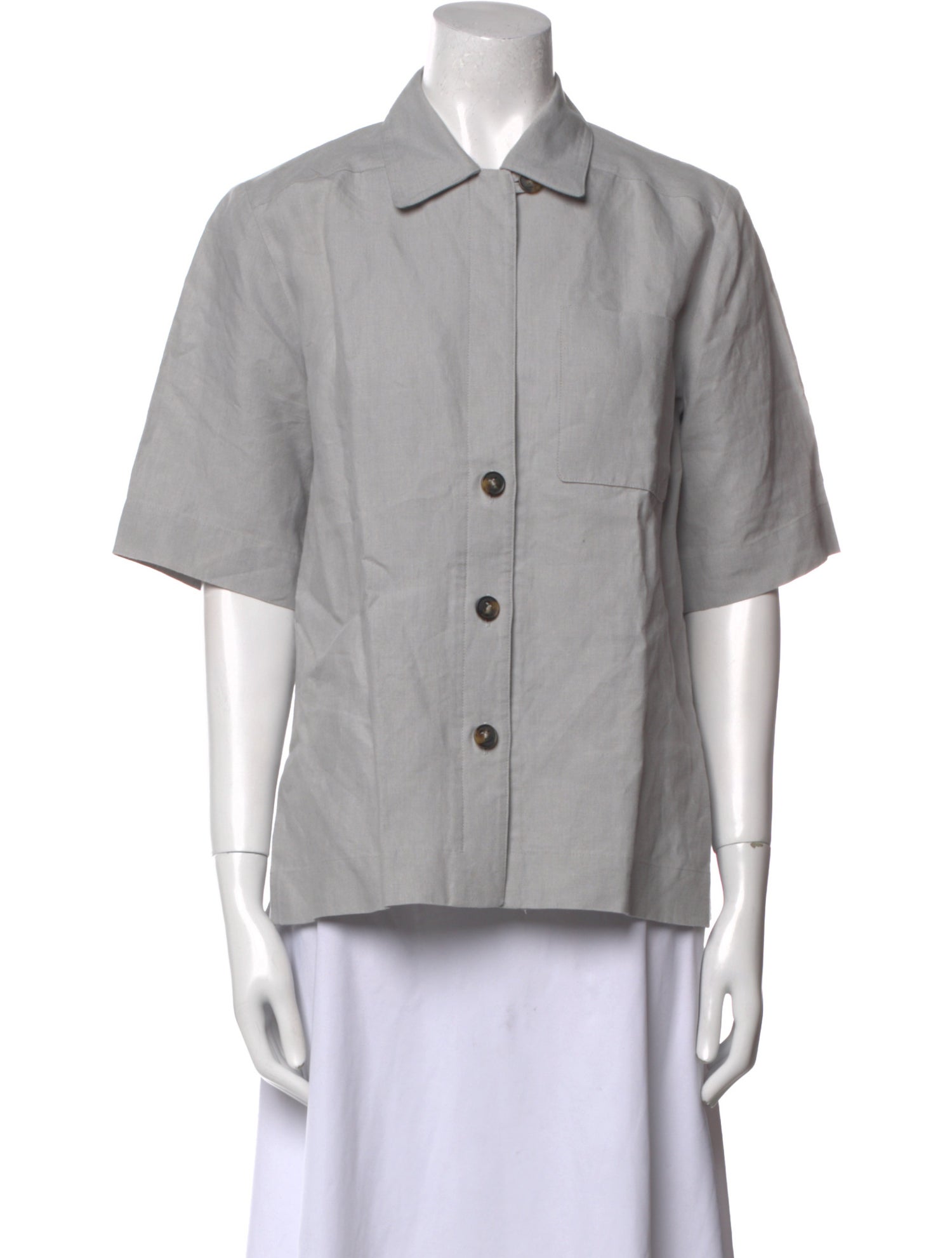 Tod's Short Sleeve Button-Up Top