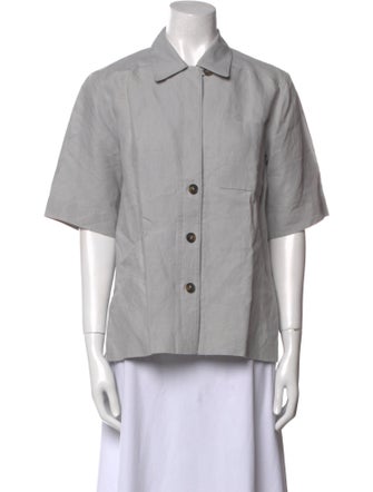 Tod's Short Sleeve Button-Up Top