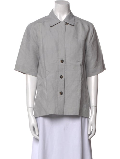 Tod's Short Sleeve Button-Up Top