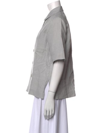 Tod's Short Sleeve Button-Up Top