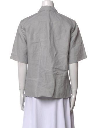 Tod's Short Sleeve Button-Up Top