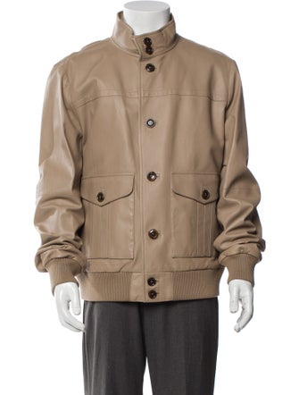 Tod's Lamb Leather Utility Jacket