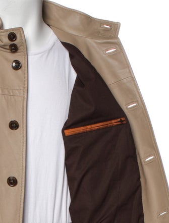 Tod's Lamb Leather Utility Jacket