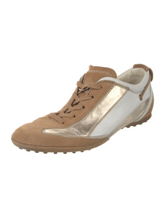 Tod's Suede Colorblock Pattern Sneakers