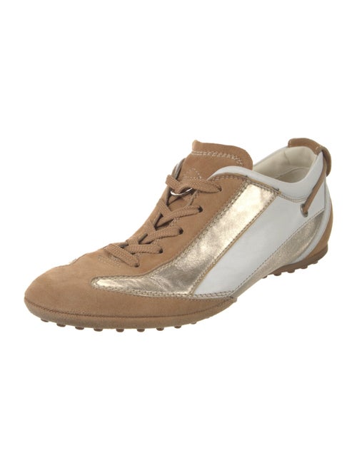 Tod's Suede Colorblock Pattern Sneakers