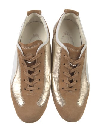 Tod's Suede Colorblock Pattern Sneakers