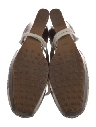 Tod's Snakeskin D'Orsay Pumps