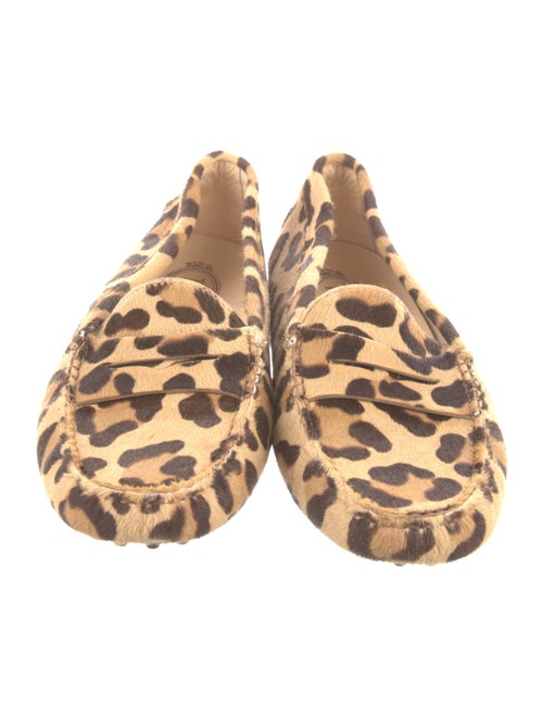 Tod's Ponyhair Animal Print Loafers