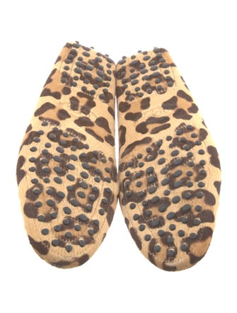 Tod's Ponyhair Animal Print Loafers