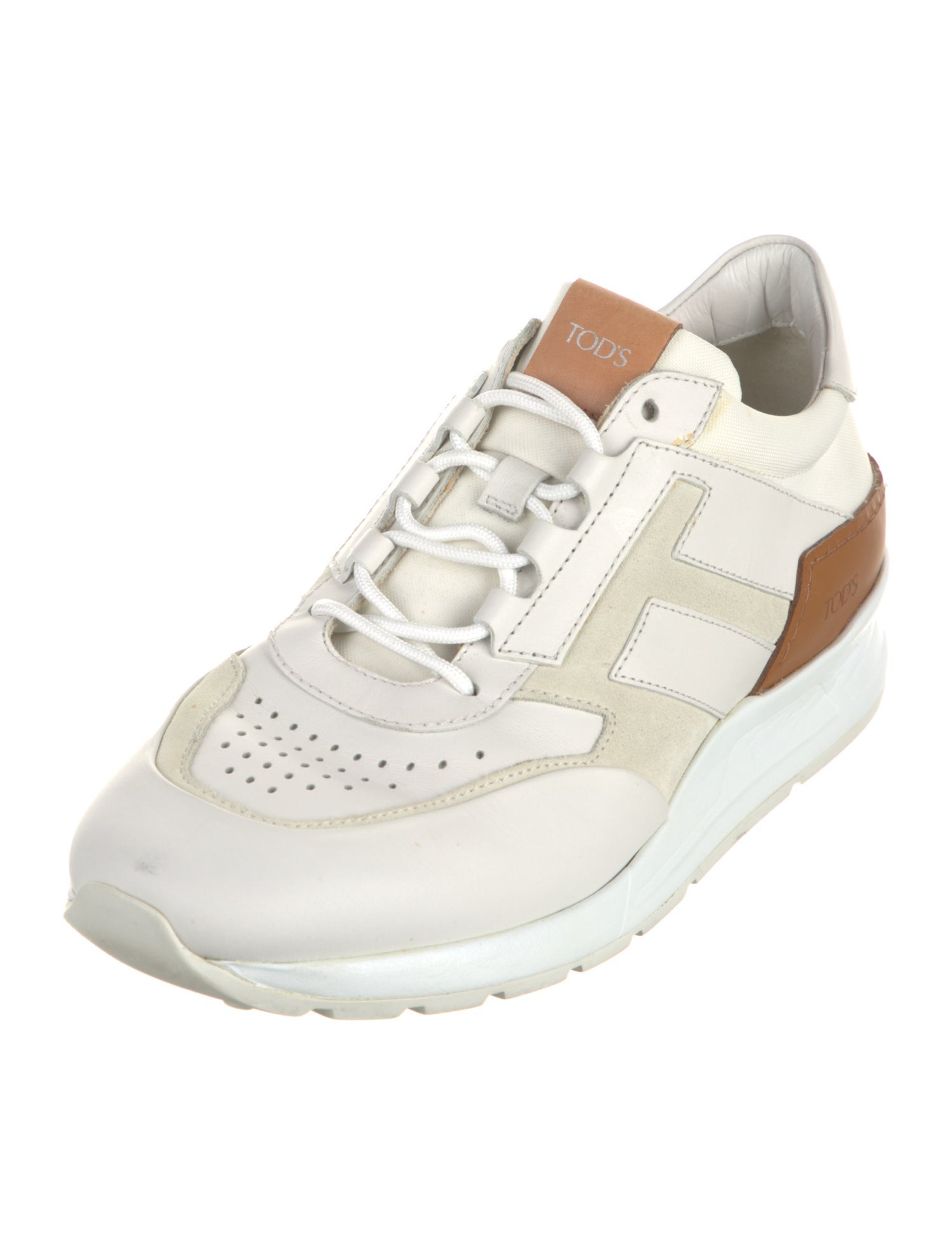 Tod's Leather Colorblock Pattern Sneakers