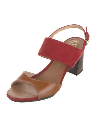 Tod's Leather Slingback Sandals