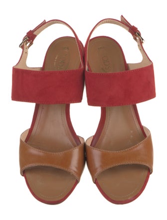 Tod's Leather Slingback Sandals