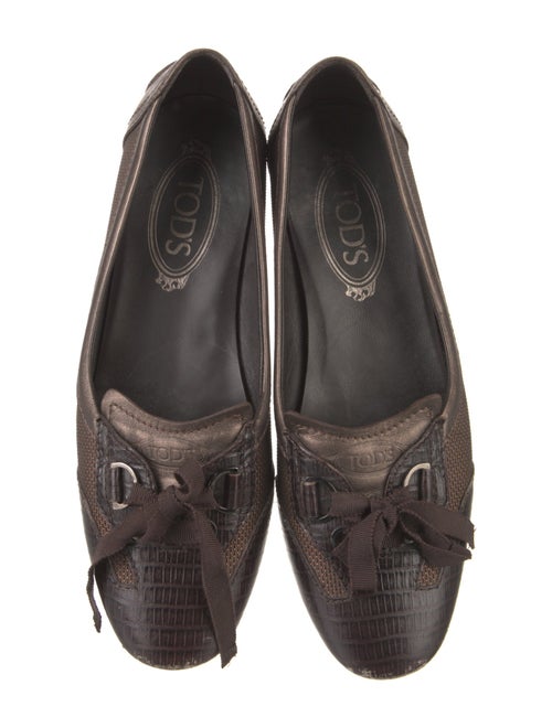 Tod's Leather Colorblock Pattern Ballet Flats