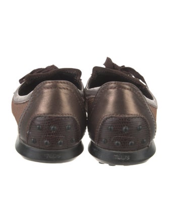 Tod's Leather Colorblock Pattern Ballet Flats