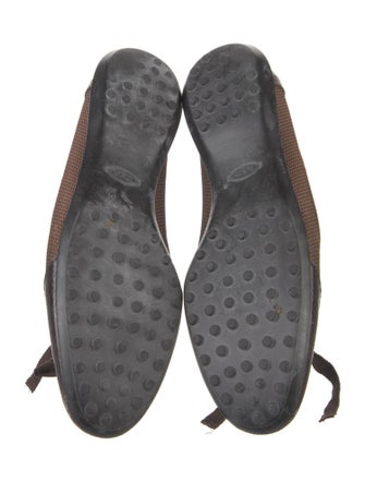 Tod's Leather Colorblock Pattern Ballet Flats