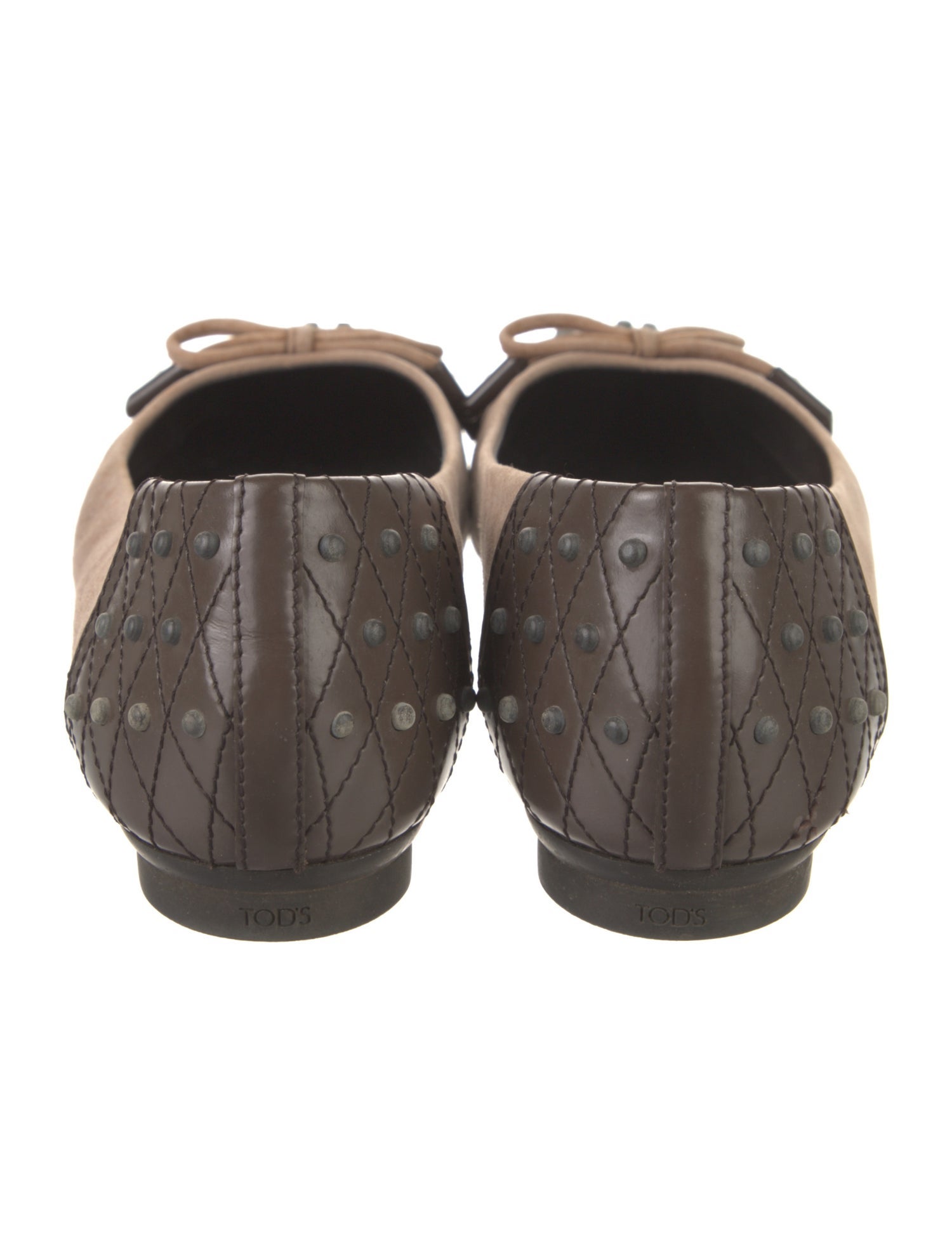 Tod's Suede Colorblock Pattern Flats