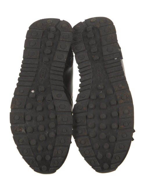 Tod's Leather Fringe Trim Accent Sneakers