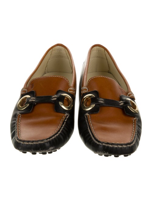 Tod's Leather Colorblock Pattern Loafers