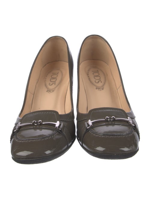 Tod's Patent Leather Fringe Trim Accent Pumps