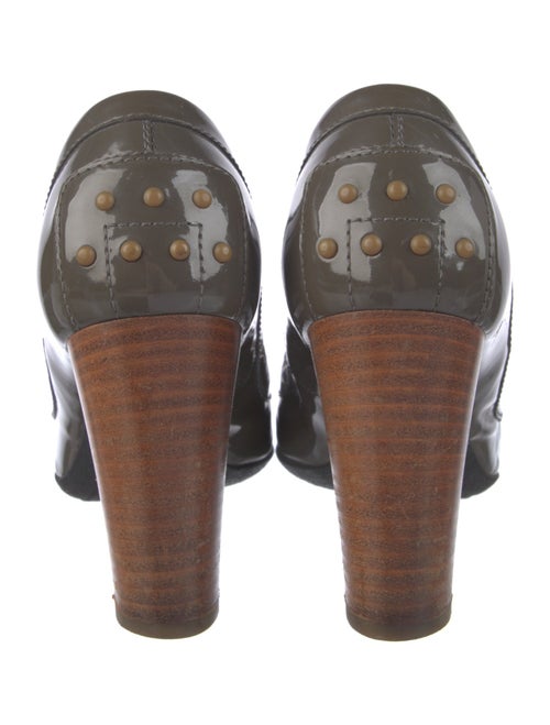 Tod's Patent Leather Fringe Trim Accent Pumps