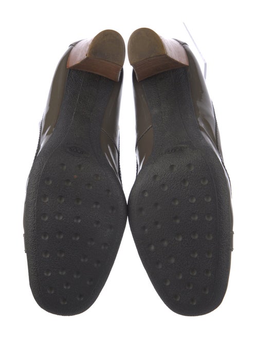 Tod's Patent Leather Fringe Trim Accent Pumps