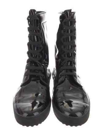 Tod's Patent Leather Combat Boots
