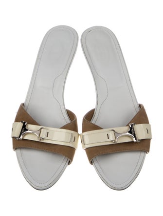 Tod's Leather Colorblock Pattern Slides