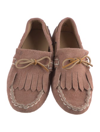Tod's Suede Fringe Trim Accent Espadrilles