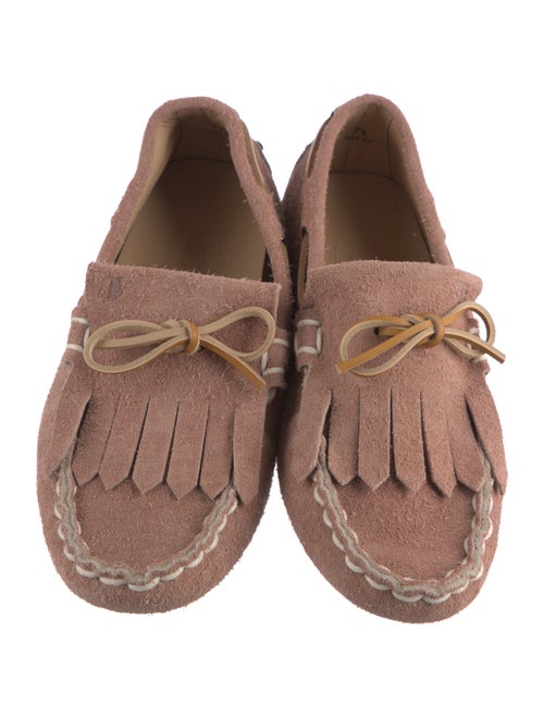 Tod's Suede Fringe Trim Accent Espadrilles