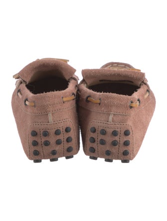 Tod's Suede Fringe Trim Accent Espadrilles