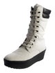 Tod's Ponyhair Colorblock Pattern Lace-Up Boots