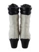 Tod's Ponyhair Colorblock Pattern Lace-Up Boots