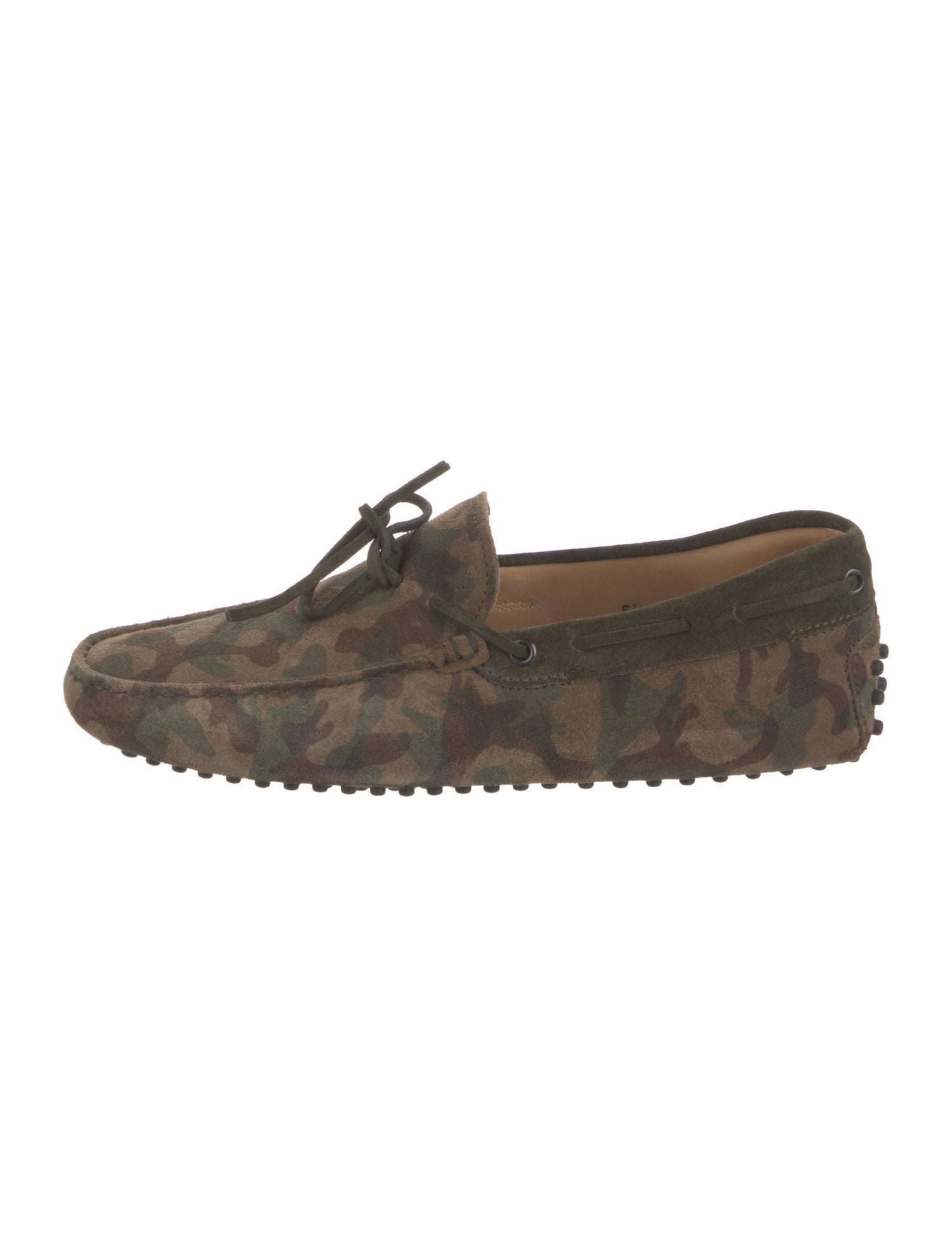 Tod's Psychedelic Camo Print Suede Drivers