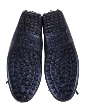 Tod's Leather Bow Accents Loafers