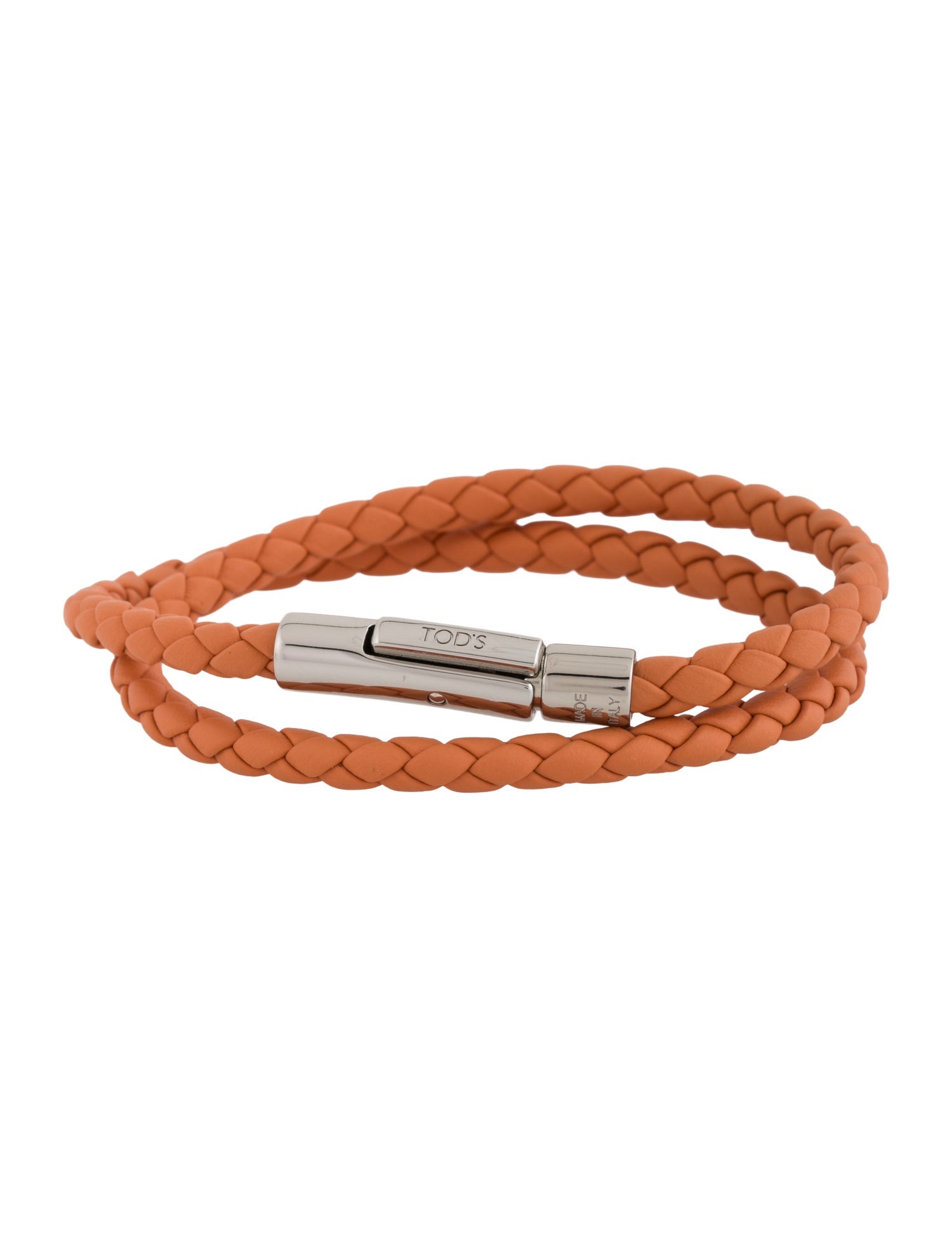 Tod's Leather Woven Wrap Bracelet