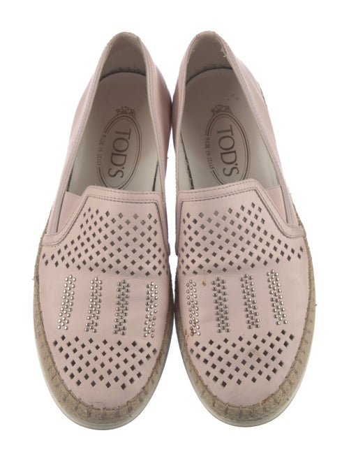 Tod's Leather Lasercut Accents Espadrilles
