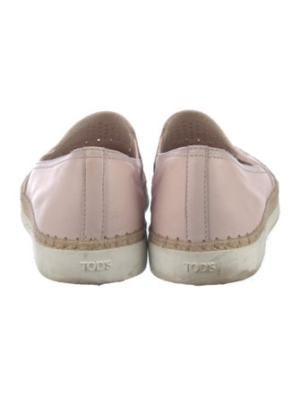 Tod's Leather Lasercut Accents Espadrilles