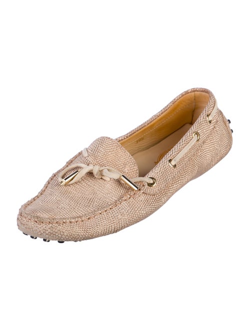 Tod's Printed Bow Accents Loafers