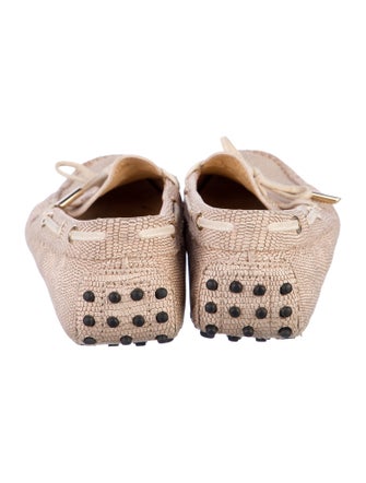 Tod's Printed Bow Accents Loafers