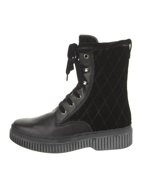 Tod's Velvet Combat Boots