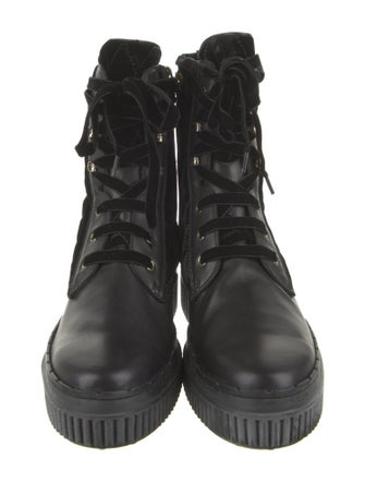 Tod's Velvet Combat Boots