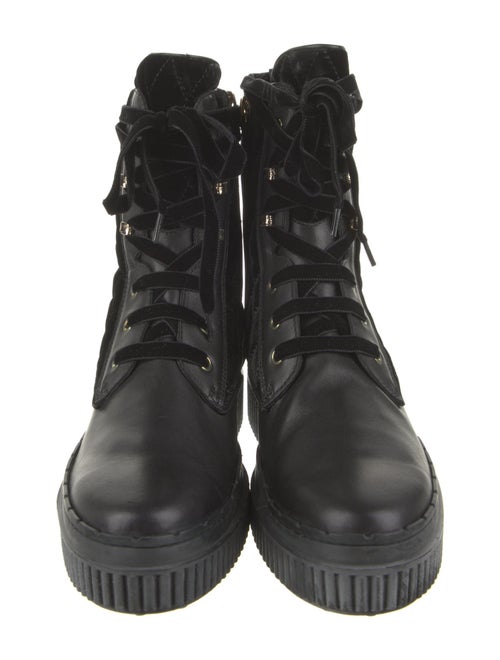 Tod's Velvet Combat Boots