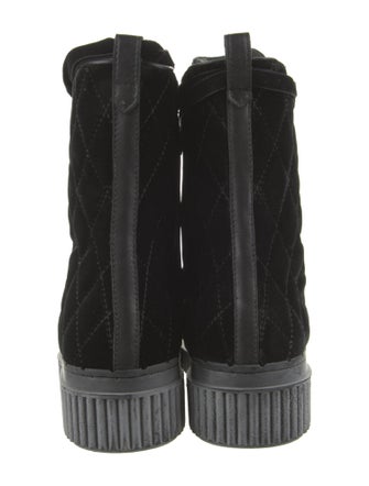 Tod's Velvet Combat Boots