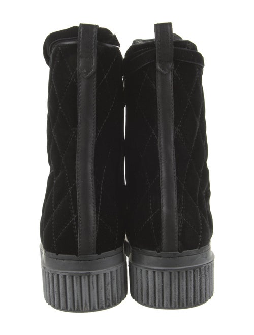 Tod's Velvet Combat Boots