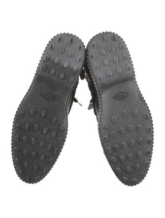 Tod's Velvet Combat Boots