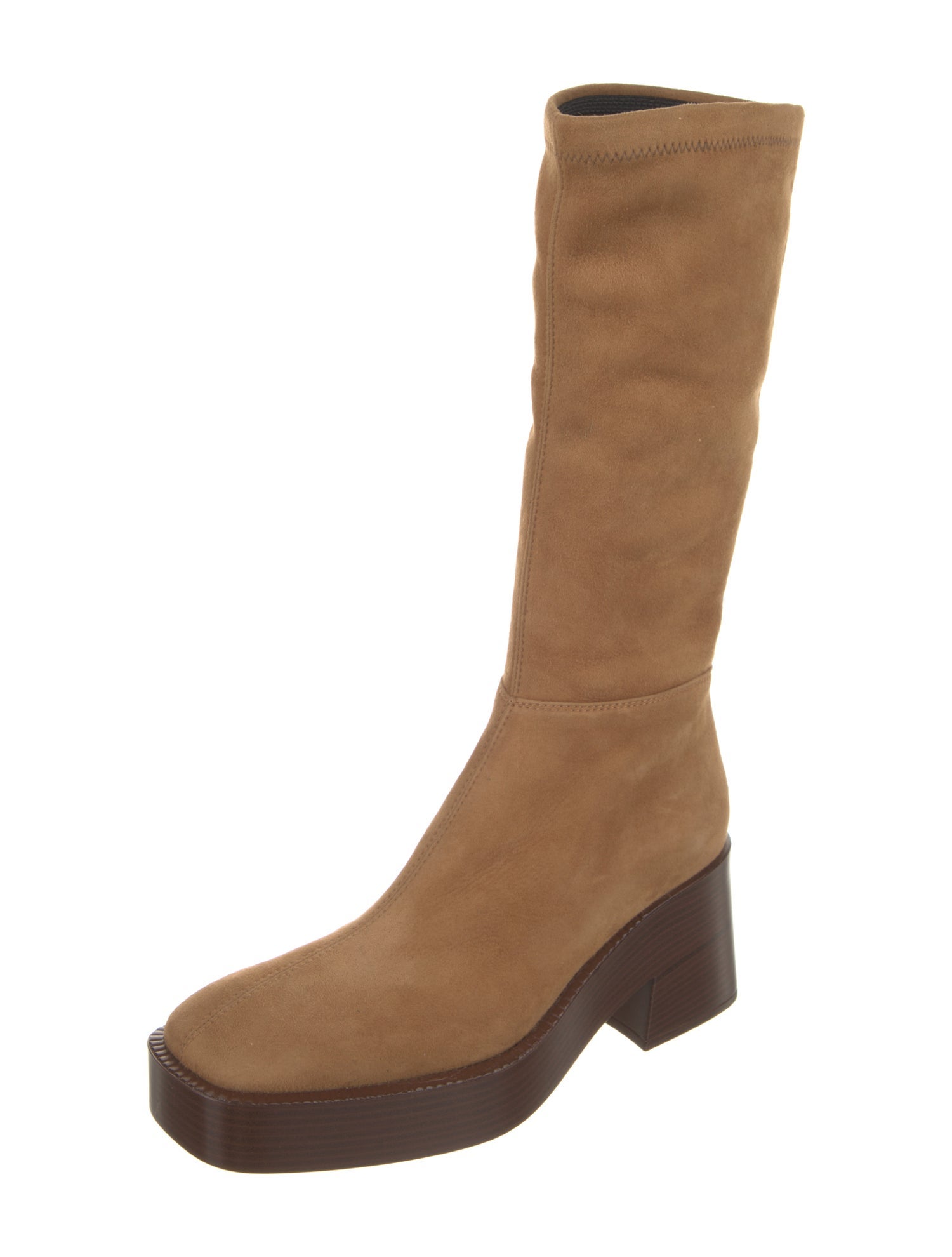Tod's Suede Colorblock Pattern Riding Boots
