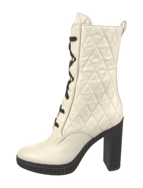 Tod's Leather Colorblock Pattern Lace-Up Boots