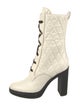 Tod's Leather Colorblock Pattern Lace-Up Boots