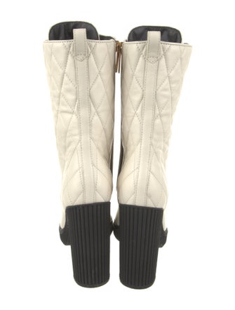 Tod's Leather Colorblock Pattern Lace-Up Boots