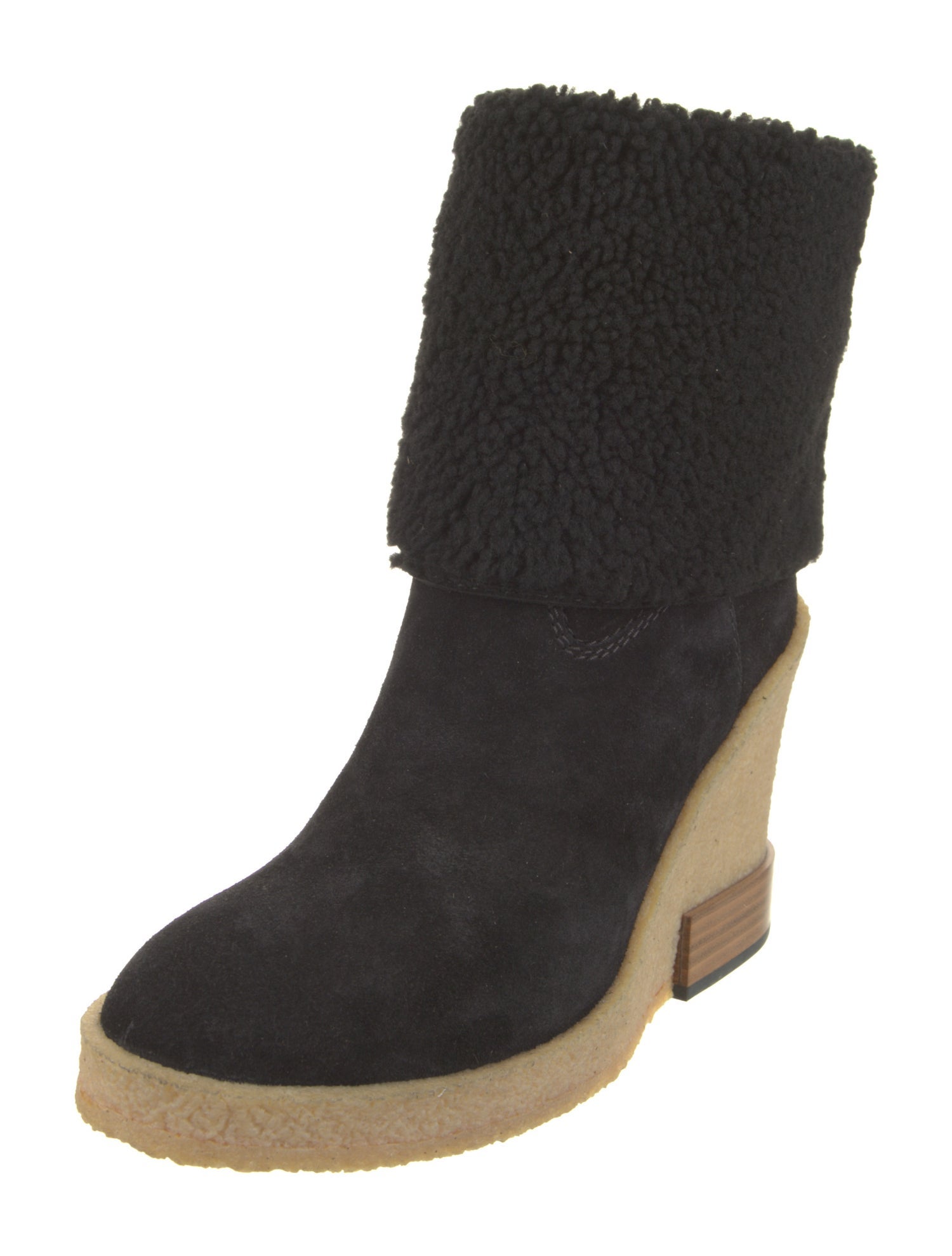 Tod's Suede Colorblock Pattern Boots